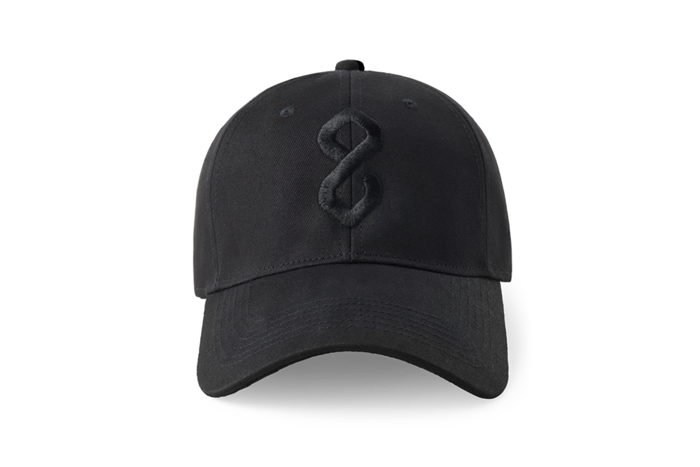 Black red light cap with logo